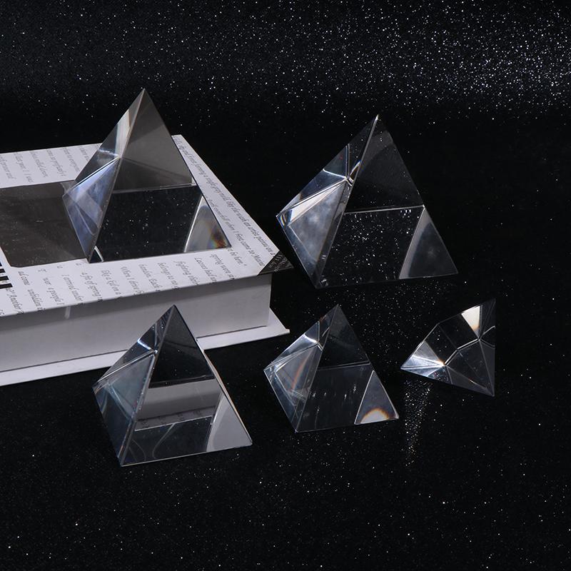 1 шт. прозрачная 4/5/6/7/8 см длина стороны прямоугольная пирамида многогранная призма оптическое стекло белая пирамида