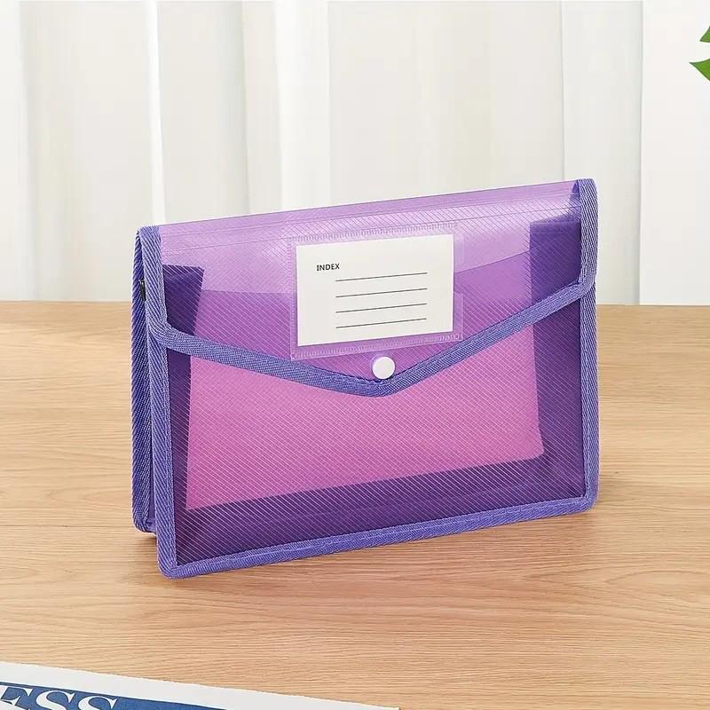 Прозрачная водонепроницаемая папка-конверт формата А4 на кнопке - Черная папка для документов