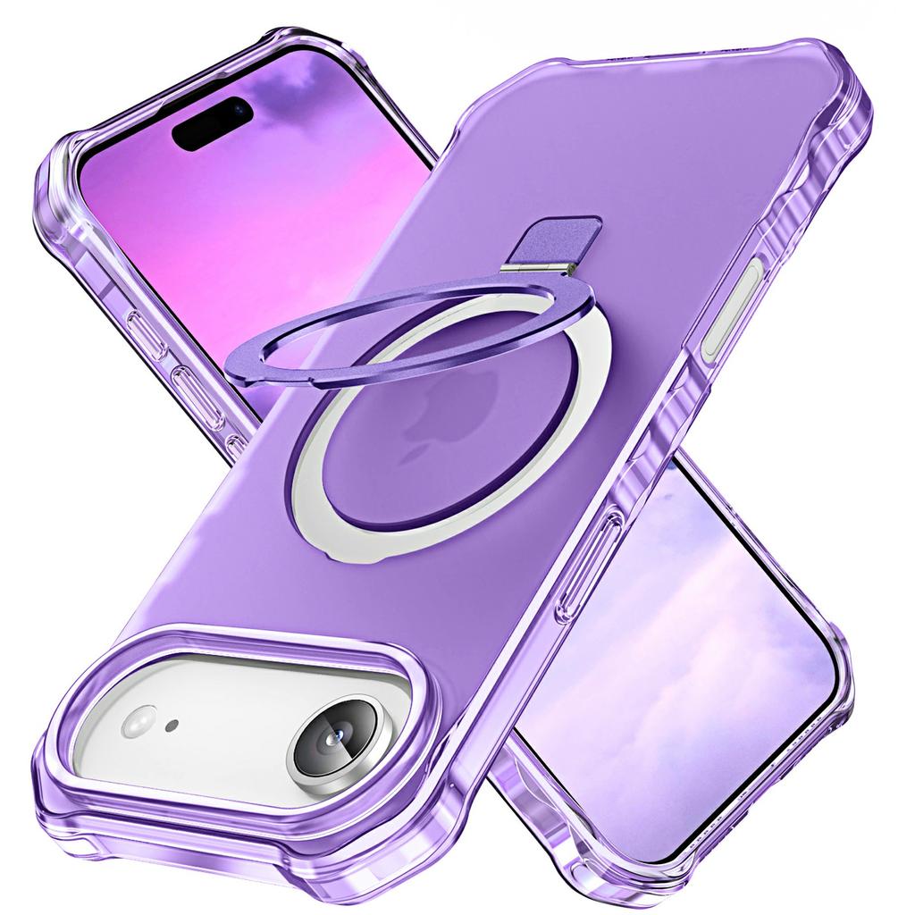 For iPhone Air Case Compatible with MagSafe Matte Kickstand Hybrid Phone Cover Small Wavy Edge