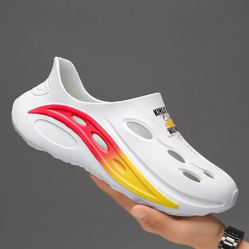 Мужская обувь Нескользящая высококачественная обувь с отверстиями Мужские сандалии Дешевая распродажа Корейский стиль Уличная обувь 2024 года Новые стили Купить тренд