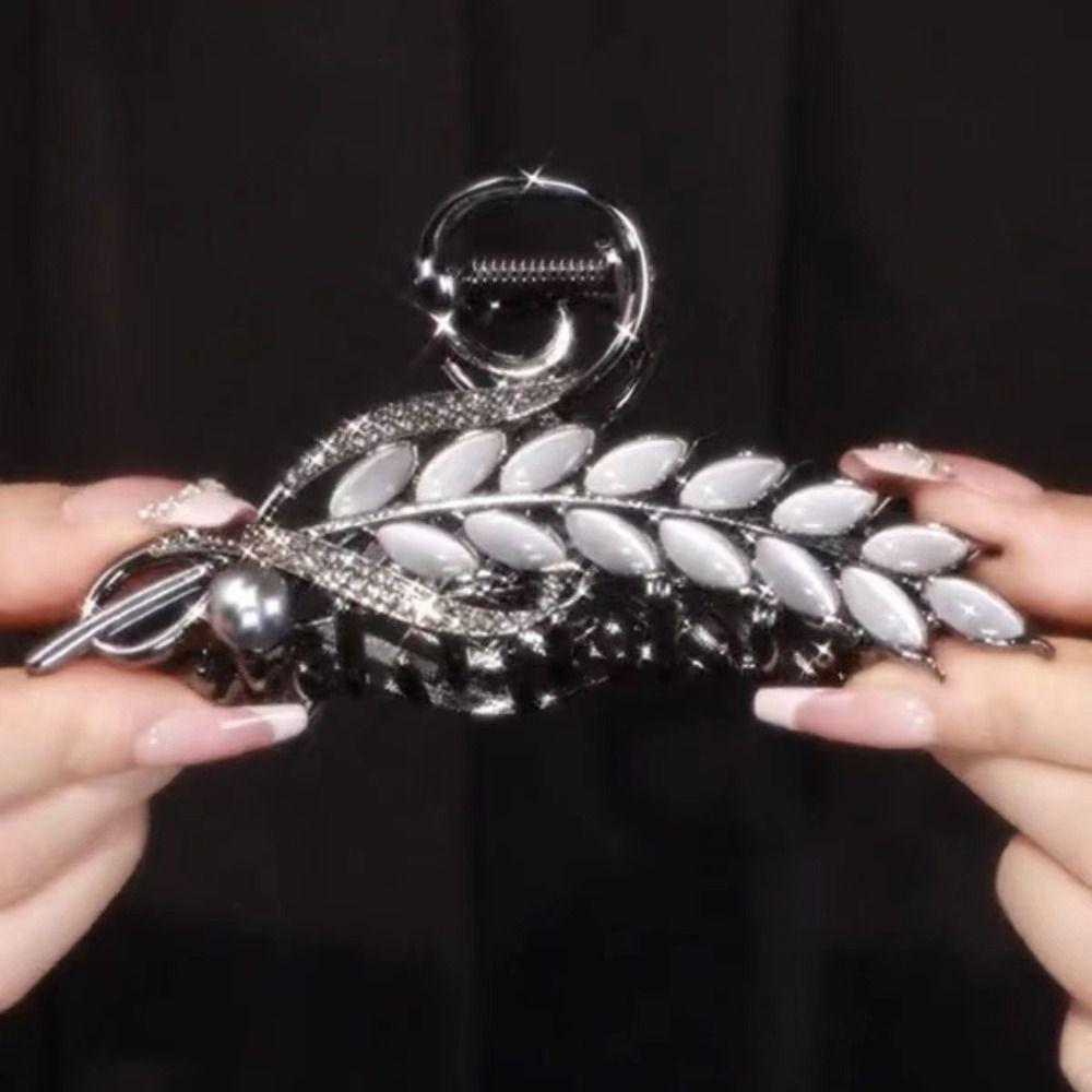 With Pearls Sweet Hair Clips Headdress Shark Clip Exquisite Luxury Hair Claw Women's Ponytail