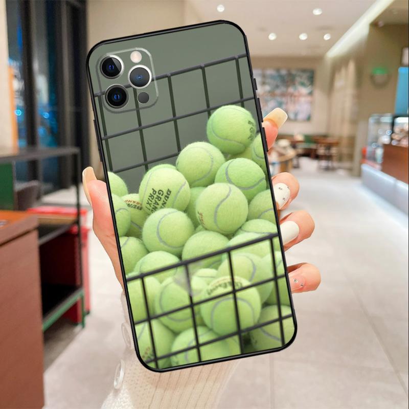 Чехол для телефона с рисунком теннисных мячей для iPhone 17 16 15 14 13 11 12 Pro Max mini 16 Plus 16e 17 Air Защитная крышка