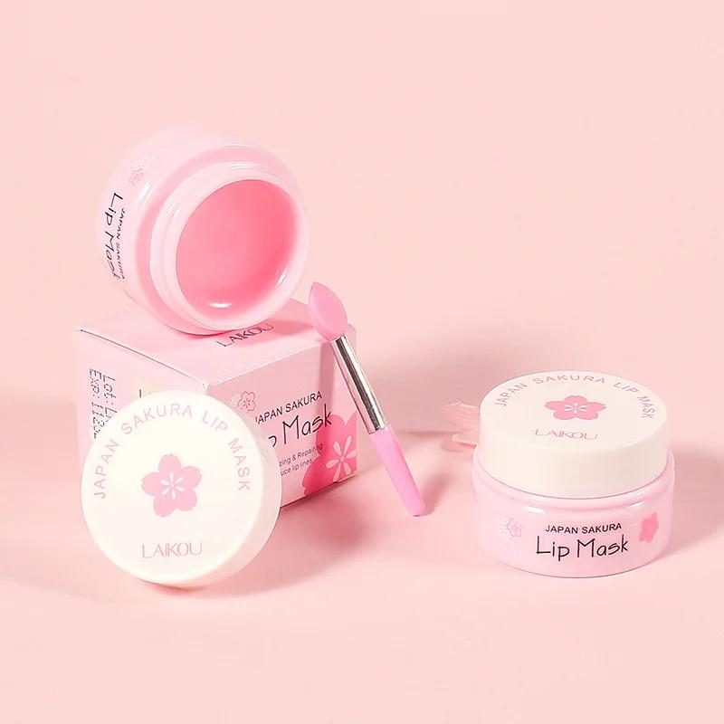 LAIKOU Sakura Lip Serum Lips Mask Anti Dry Crack Peeling Repair Reduce Lip Fine Lines Essence Увлажняющая эссенция Sakura Beauty Care 8 г