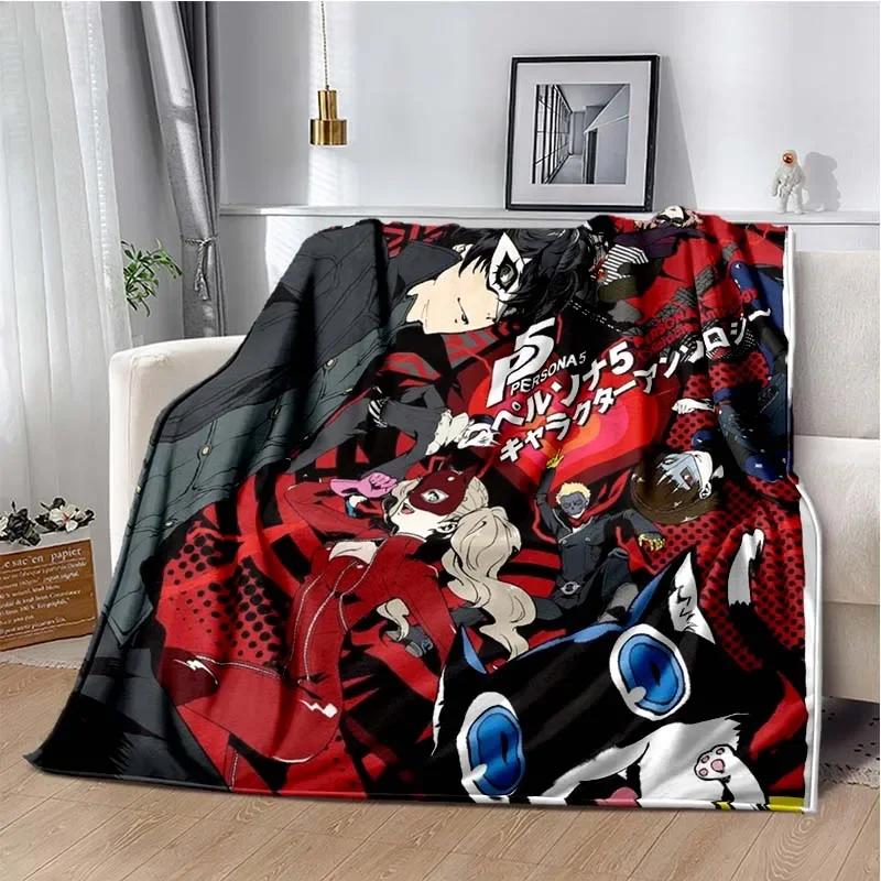 Пледы Persona Аниме Мультфильм Детские для Пикника Супер Мягкие kawaii Пледы для Путешествий Постельного Белья Дивана Кровати Подарок на День Рождения