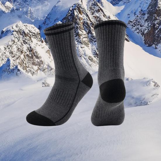 1 пара термальных лыжных носков для женщин и мужчин, очень теплые утепленные зимние носки для ботинок, влагоотводящие, быстросохнущие, средней длины носки