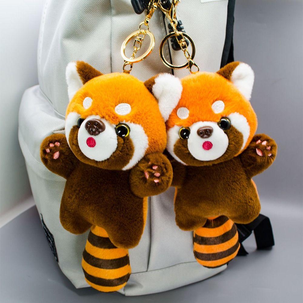 Plush Stuffed Red Panda Plush Keyring Toys Red Panda Plushies Pendant Backpack Decor