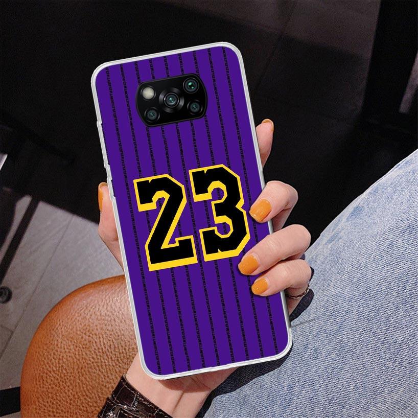 Basketball 23 24 8 Number Phnoe Case for Xiaomi Poco X5 X6 X7 Pro X4 Gt F7 Ultra M8 M7 Redmi 15C 15 13C 13 12C 12 Unique Cover C