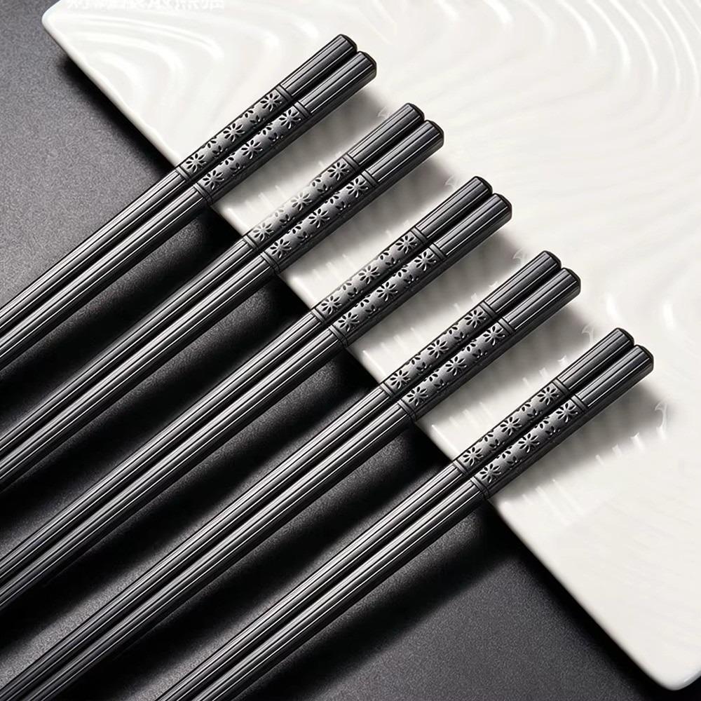 Non-Slip Sushi Chopsticks Dishwasher Safe Chinese Chopsticks New Black Chopsticks Asian Cuisine