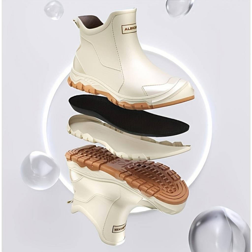 Женские и мужские модные резиновые сапоги, дождевые сапоги, высококачественные, водонепроницаемые и нескользящие дождевые сапоги, водные сапоги, садовая обувь, обувь для рыбалки