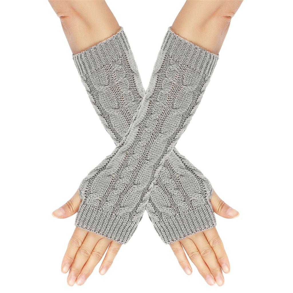 1pair Women's Wool Arm Covers Winter Comfortable Oversleeves Knitted Sleeves for Winter Comfort