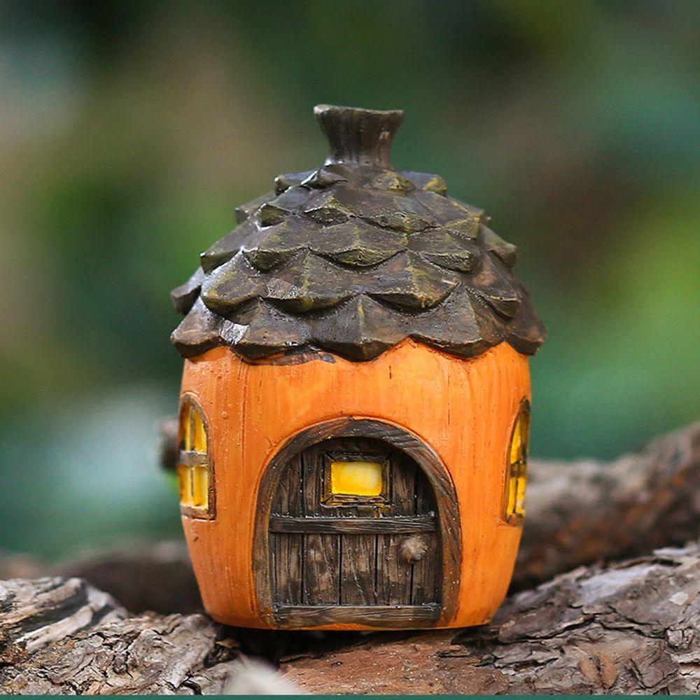 Mushroom Flower Pinecone House Resin Decoration Garden Mushroom Outdoor Mushroom Figurines