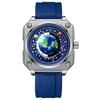 2025 Новые мужские часы Creative Cool Big Dial Moon Earth Starry Sky Leather Belt Stone