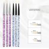 Exquisite Nail Art Brush Acrylic Pen Rod Delicate Brush Head Nail Art Drawing Line Detail Brush Flower Checkered Pattern Painting Pen