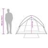 Dome Camping Tent for 3 Persons White & Dark Waterproof