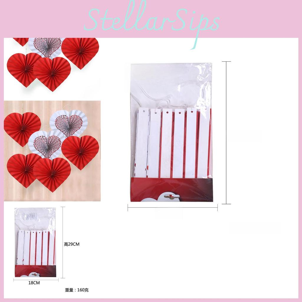 Elegant Heart Shaped Paper Fan Flowers For Creative Proposal Decoration Supplies