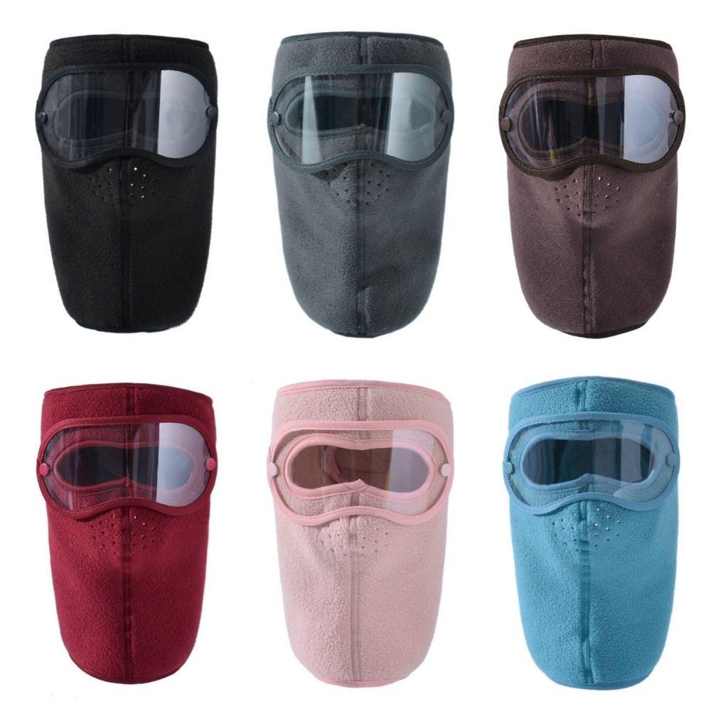 Plush Full Face Cover Soft Goggles Mask Ear Protection Winter Cycling Mask Cold Weather