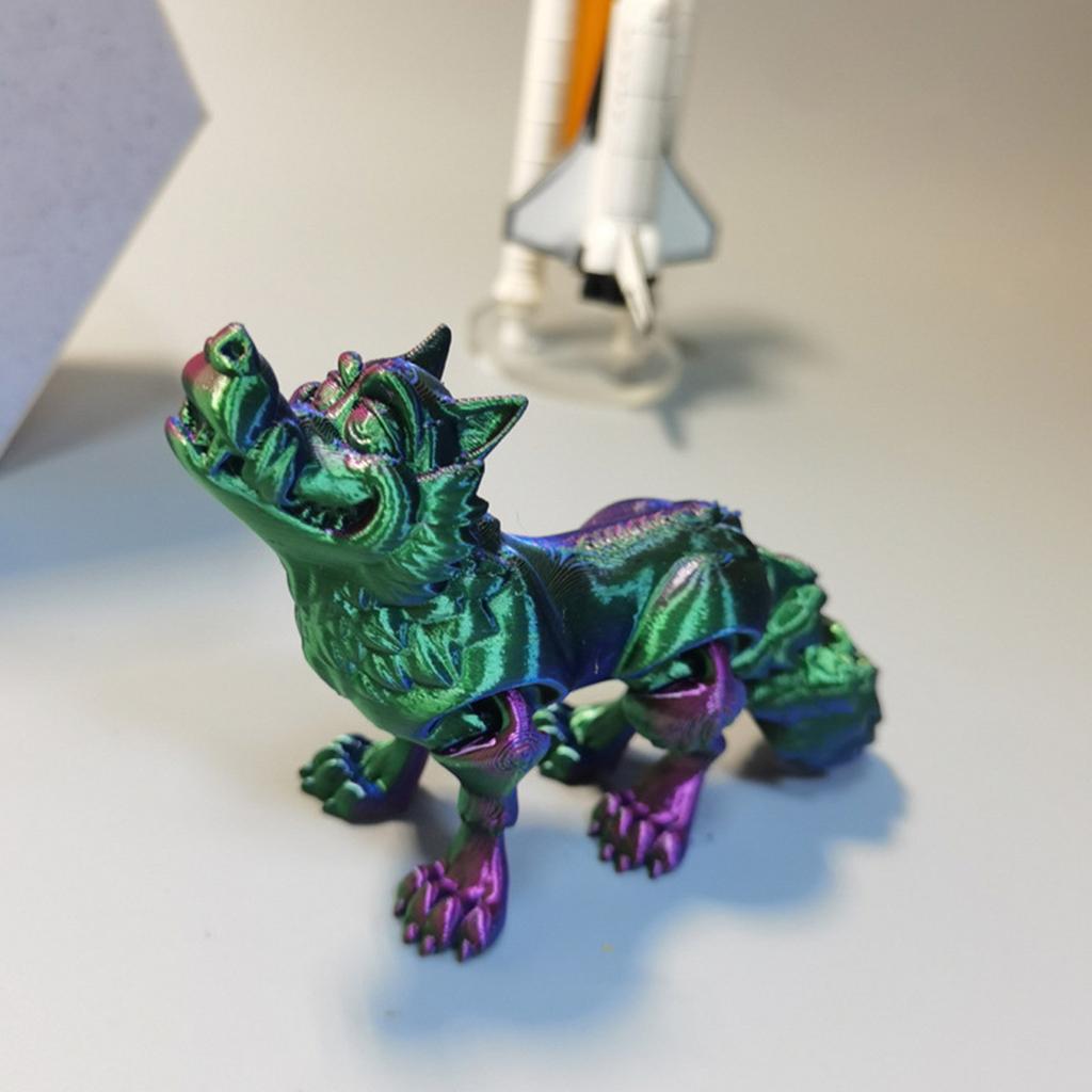 3D Printed Movable Big Bad Wolf Toy, Big Bad Wolf With Movable Joints, 3D Printed Big Bad Wolf Toy Decoration, Stress Relief, Movable Big Bad Wolf T