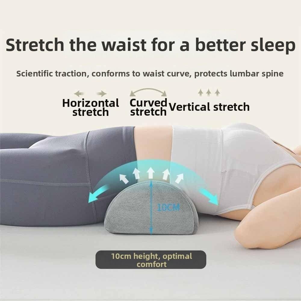 Half Cylinder Half Moon Bolster Pillow Removable Cover Semi-Roll Knee Pillow Home Use