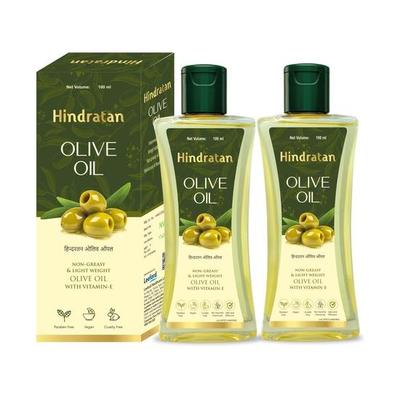 Оливковое масло Leeford Hindratan для массажа тела, набор из 2 шт. (100мл)Волосы и тело с витамином Е и формулой без парабенов - Pure &Women & Men