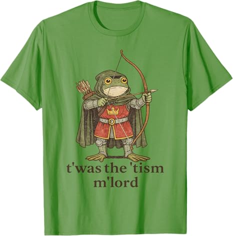 TWAS The Tism M Lord Frog Футболка Awareness Autism Twas The Tism MLord Frog Волшебник Tism Саркастическая Шутка Эстетичное Высказывание Футболка