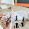 6PCS Single Finger Rings Showcase Stand Acrylic Crystal Ring Holder Acrylic Ring Display Jewelry Holder Wedding Display Cone Support for Jewelry