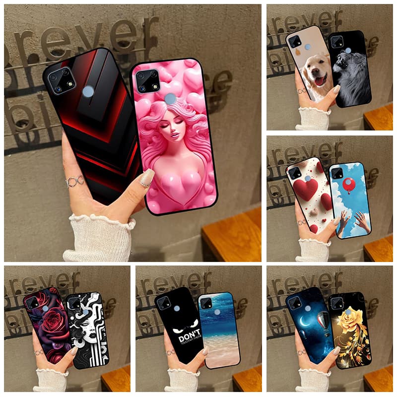 Silicone Phone Case For Realme C25s C25 Cover Painted Soft For Realme C25 C25S C21 C21Y C25Y Phone Case RealmeC25s C 25 s Funda