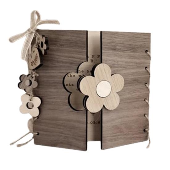 Поздравительная открытка ко Дню матери Незабудка Деревянная поздравительная открытка ручной работы День матери в деревенском стиле