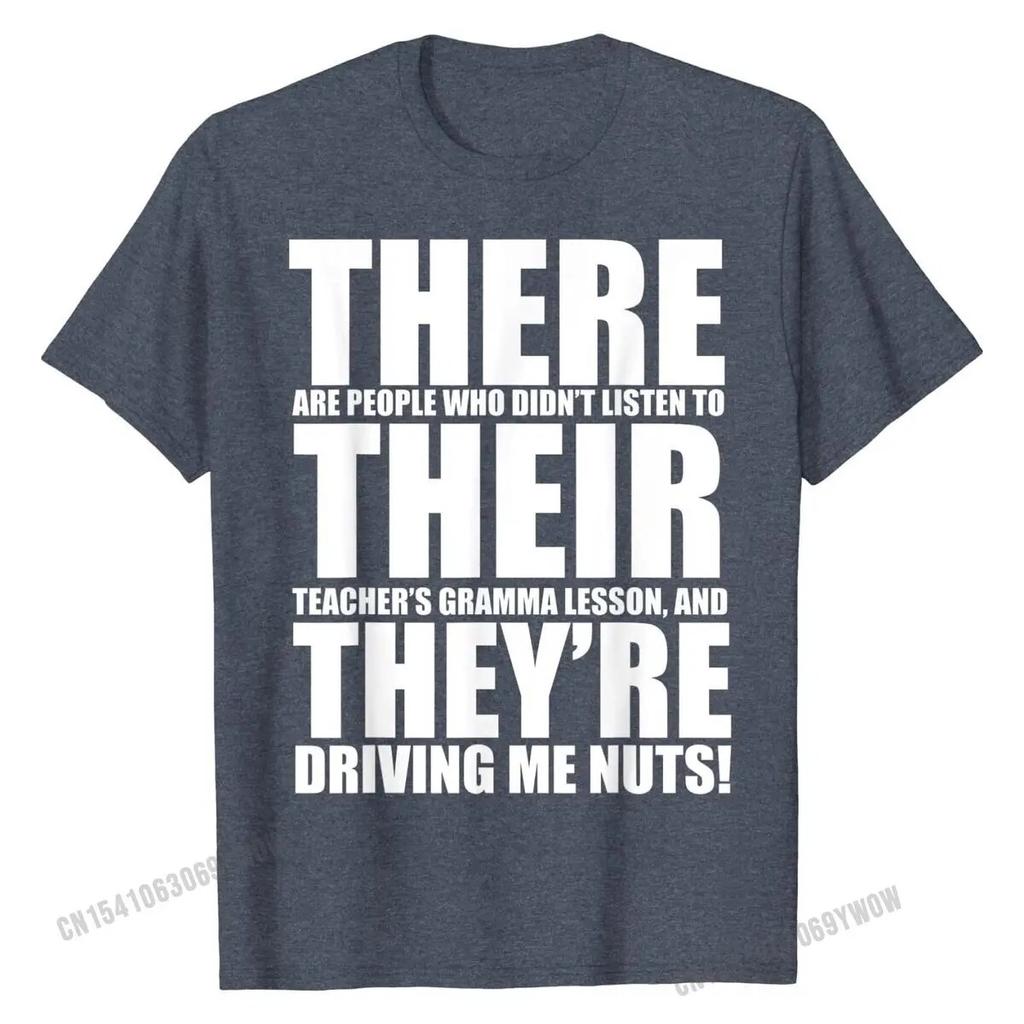 Там их английская грамматика, забавная юмористическая футболка с учителем, дизайнерская футболка, модные топы, хлопковая футболка унисекс, Европа