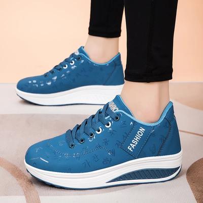 Женские коричневые туфли на толстой подошве, осенние, увеличивающие рост, повседневные туфли, модная платформа, большой размер 42, плоская прогулочная спортивная обувь