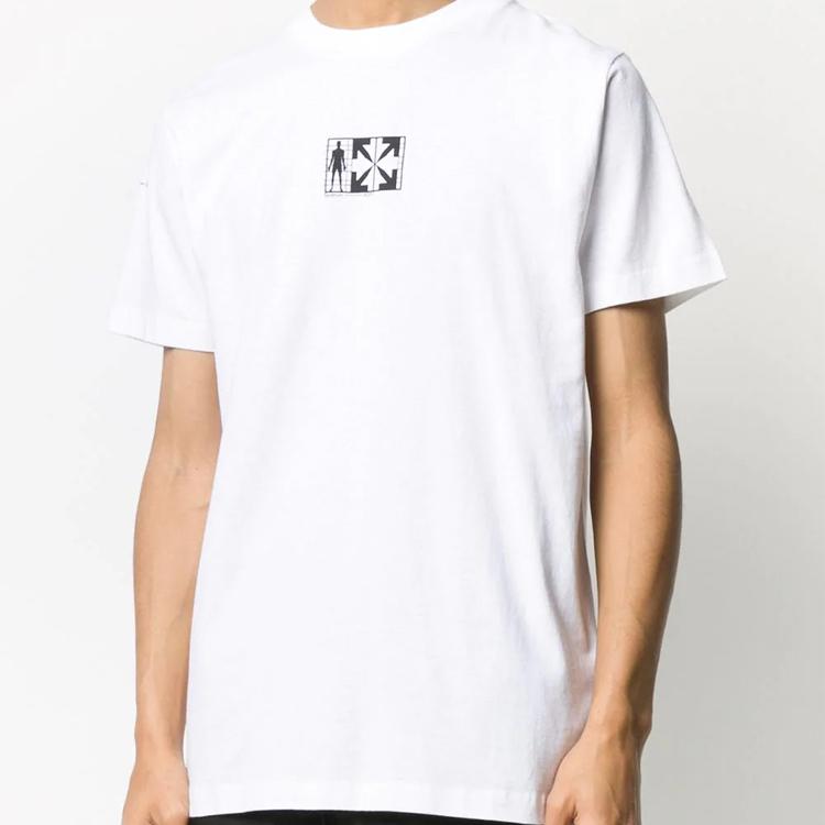 Off-White FW20 Arrows Graphic Print Short Sleeve T-Shirt Men T-Shirts White OMKA002E20FAB0010110
