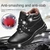 Обувь для страхования труда Мужская хлопковая обувь Рабочая обувь Противоударные стальные защитные ботинки со сменными головками Износостойкие, защитные ботинки