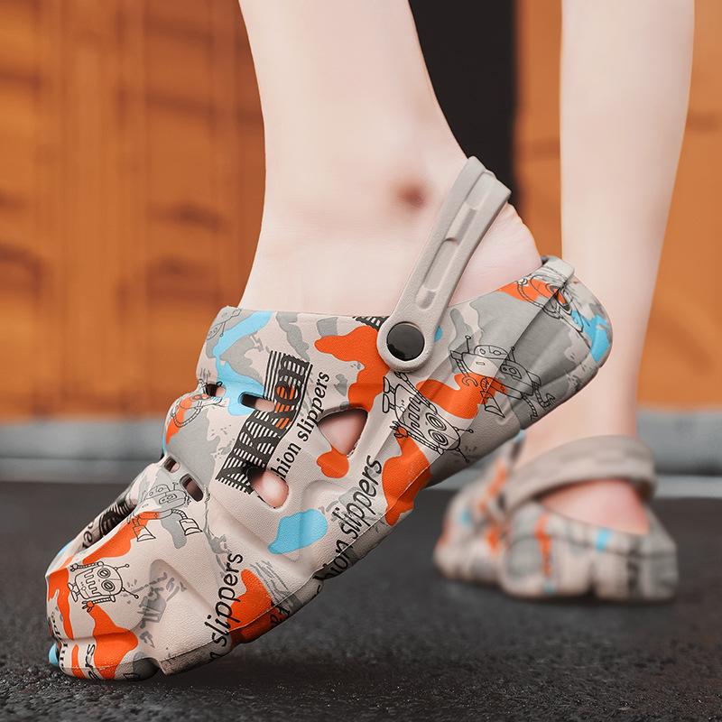 Повседневные мужские сандалии Step On Shit Feeling Bag Head Eva сандалии с толстой подошвой и нескользящей верхней одеждой Ins Tide Beach Hole Shoes