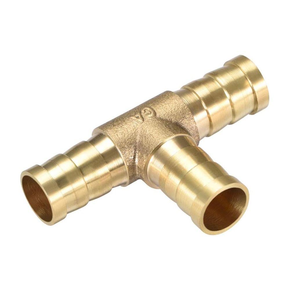 1/4" 5/16" 3/8" 1/2" 5/8" 3 Ways Brass Barb Hose Barbed Tee Connector Fitting Air Gas Water Fuel