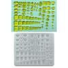 Assorted Diamond Shape Epoxy Mould Heart Square Crystal Pendant Resin Mould Ice Cubes Silicone Mold DIY Jewelry Tool