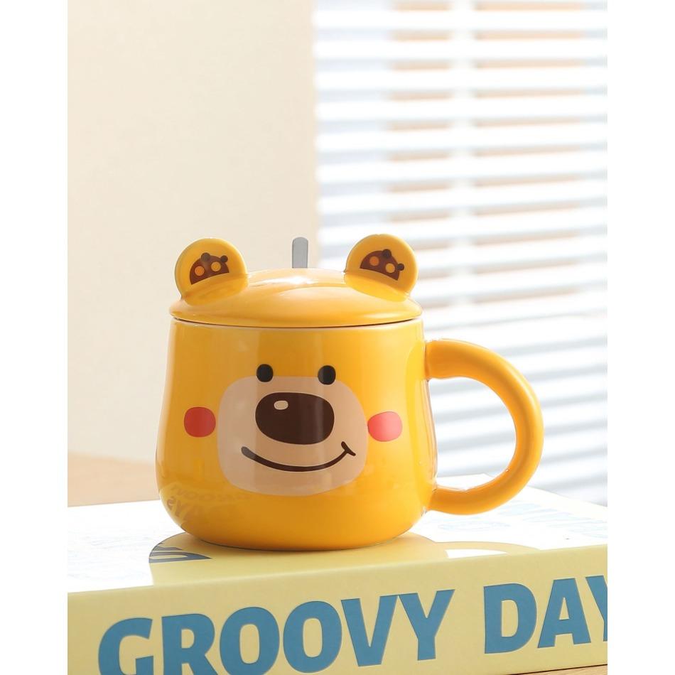 Персонализированная креативная керамическая кружка с изображением медведя из мультфильма Ins, высококачественная домашняя питьевая вода, чашка для кофе и молока