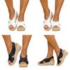 Plus Size Women's Mid Wedges Sandals With Thick Cork Platform For All-day Comfort