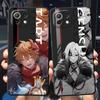 Black Soft Bumper Case For Samsung Galaxy S23 5g S21 S20 S22 Note 20 Ultra 10 Plus 8 9 Genshion Impact Tartaglia Anime Cover