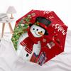 1pc Christmas Snowman Decorations Umbrella with Plastic Handle,Suitable for All Seasons Home Travel Outdoor UmbrellaDD253