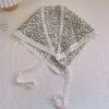 Women Lace Triangle Scarf Sweet Girls Sunscreen Scarf Spring Summer French Beach Style Hair Tie Vintage Female Lady Muslim Hijab