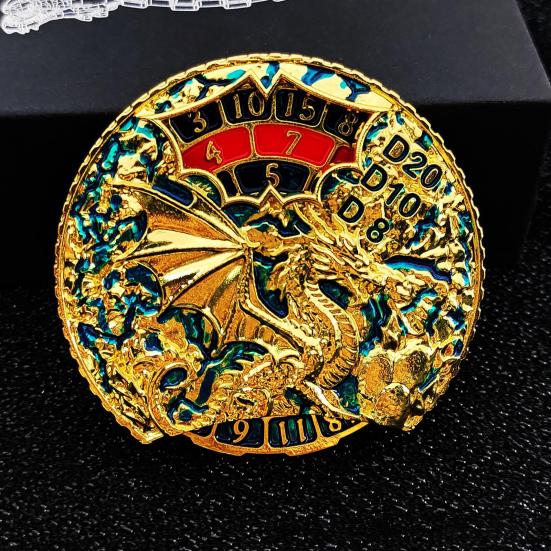 7-в-1 Винтажный Дракон Рулетка Кости Fidget Spinner Прочная цинковый сплав Вращающийся металл