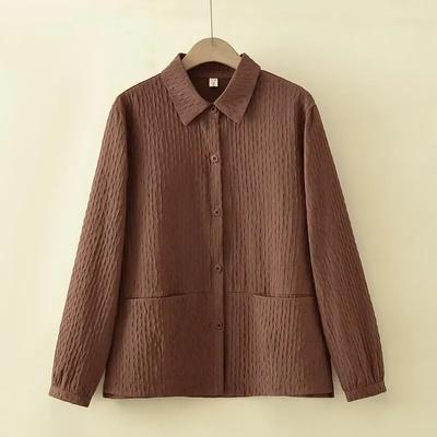 Однотонный кардиган-жакет с лацканами на пуговицах, с длинным рукавом, рубашка, повседневный, стильный, элегантный топ