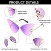 Women Fashion Metal Butterfly Sunglasses Retro Sun Glasses Rimless Sunglasses UV protection