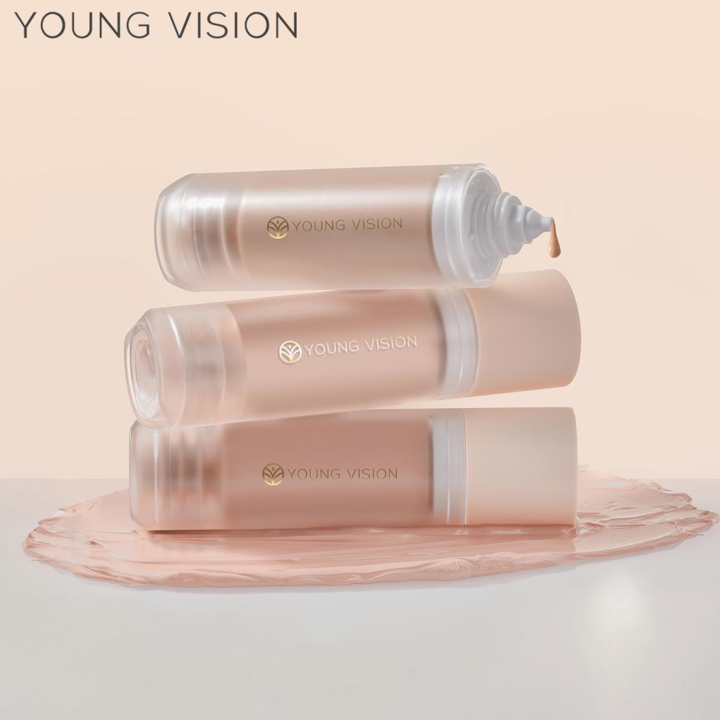 Detachable Bottom Press Liquid Foundation Matte Control Oil Full Coverage Non-removable Waterproof Face Base Makeup