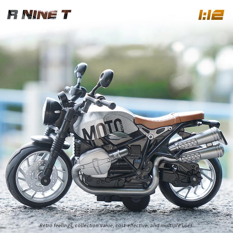 1/12 масштаб R Nine T Ретро Мотоциклы Моделирование сплава Винтаж Классическая модель мотоцикла для коллекции игрушечный автомобиль подарок ребенку