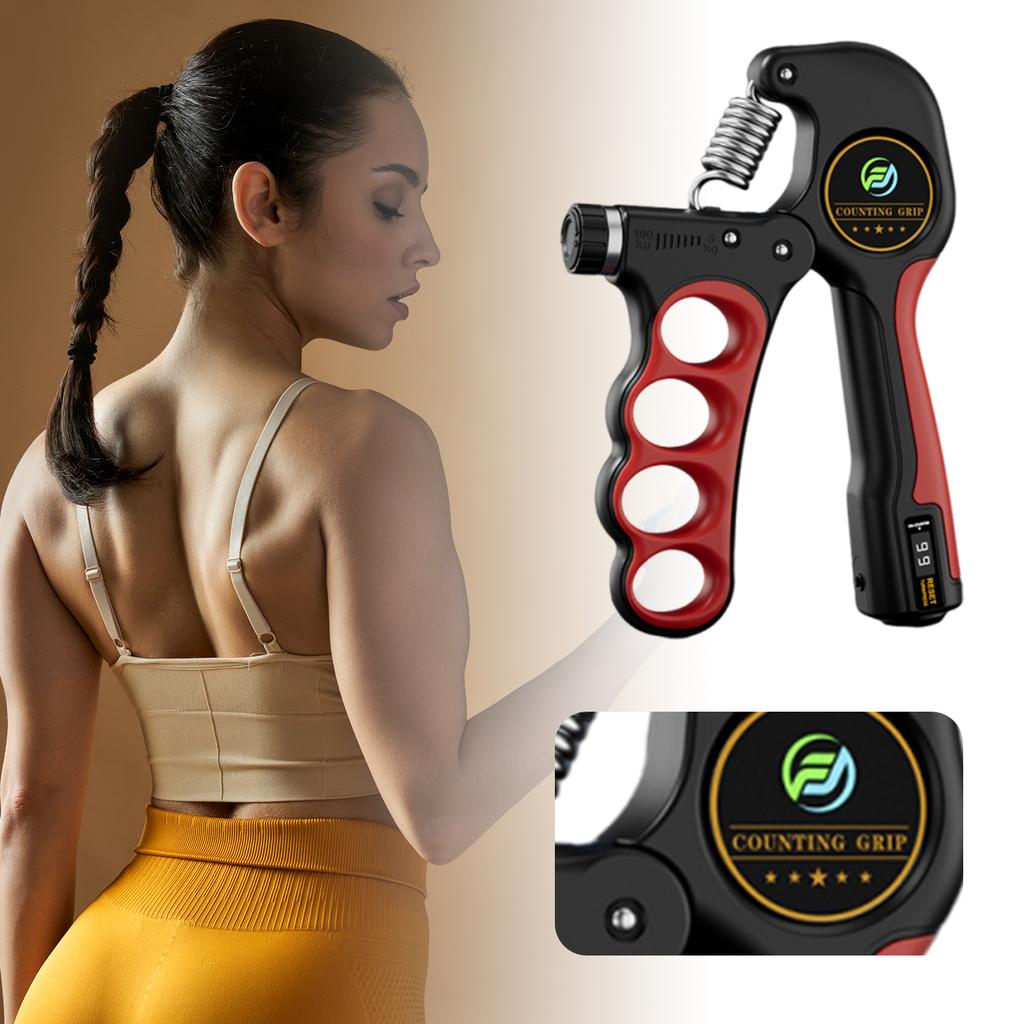 Adjustable Hand Gripper Anti-Slip Electronic Counting Hand Gripper Wrist Strength Expander for Muscle Building Recover