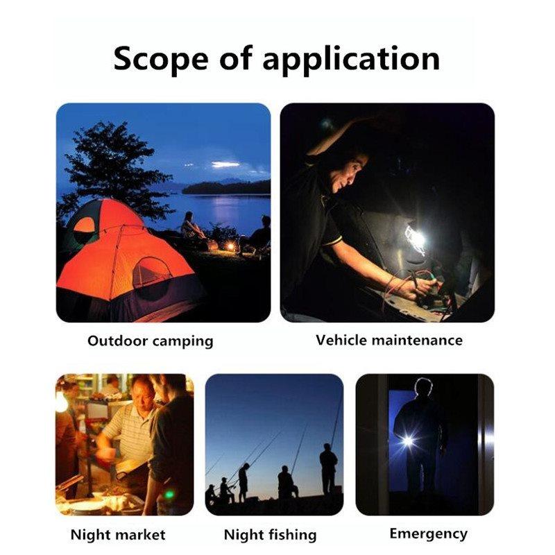 80W USB Rechargeable LED Light Bulb for Outdoor Camping Night Fishing Emergency Lighting