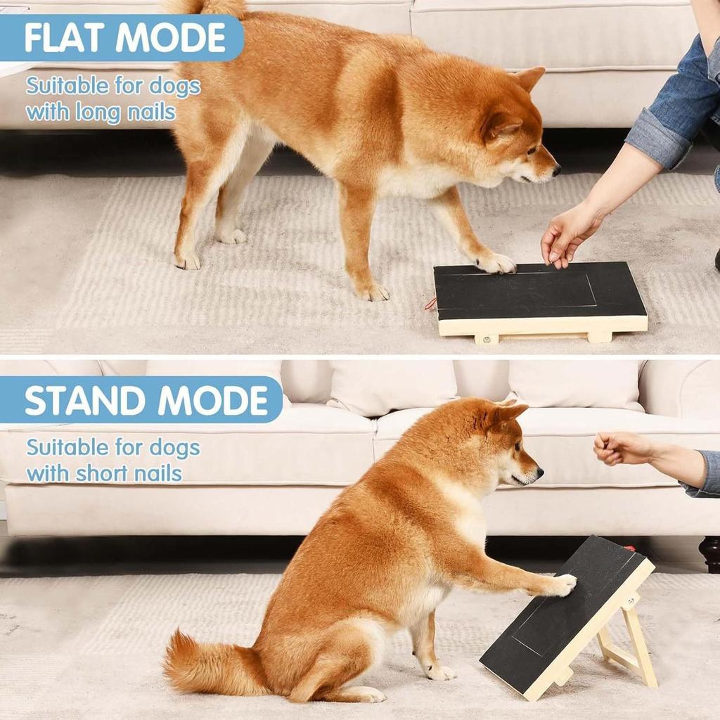 Wooden Pull-Out Dog Scratch Pad Debris-Free Dog Paw Repair Board Pet Nail Sandpaper Scratch Board For Furniture Protection