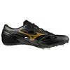 Mizuno Профессиональные Нескользящие Износостойкие Дышащие Низкие Кроссовки Унисекс Кроссовки Черный Золотой U1GA202109