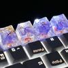 1 шт. DIY смолы с подсветкой Механические клавиатуры Колпачок для клавиш OEM профиль R4s Прозрачные Золотая фольга Вышивка Колпачок для клавиш