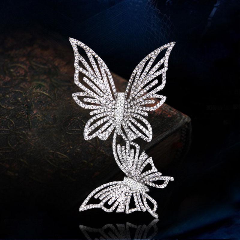 Fashion Rhinestone Brooch Pin Butterfly Scarf Pin Party Jewelry Gift KTJ